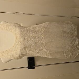 Ambra Dreamy White Silk Lace Trim Blouse